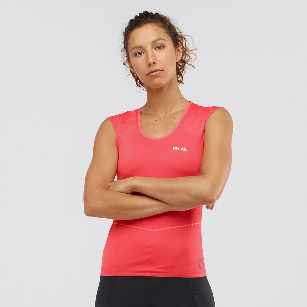Salomon Tanktops Dame Rød Orange - S/LAB NSO SL (XBNLZ-2095)